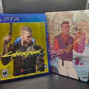 Cyberpunk 2077 2-disc PS4 Video Game with Steelbook Case